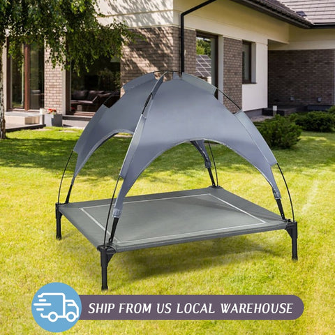 Outdoor Elevated Canopy Dog  Bed